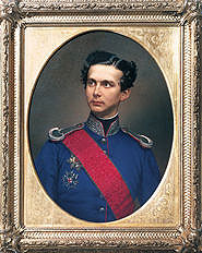 Ludwig II, painting by W. Tauber, 1864