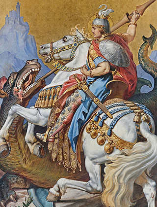 Immagine: Sala del trono, dipinto murale