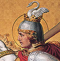 Bild: Wandgem&auml;lde "St. Georg t&ouml;tet den Drachen"