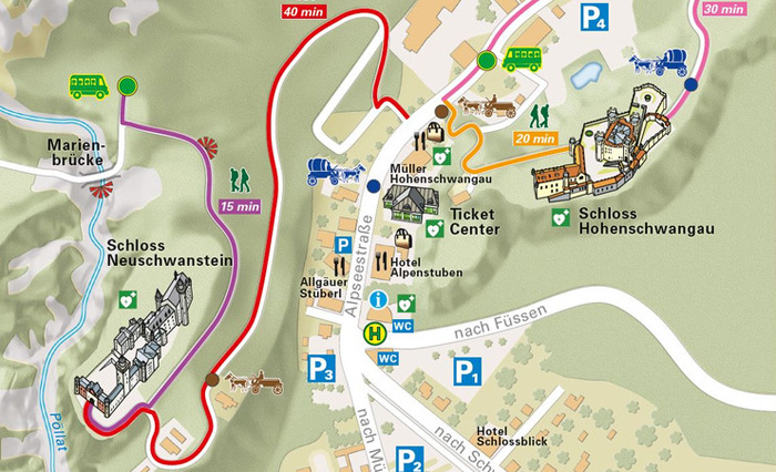 Picture: Map of the the village of Hohenschwangau