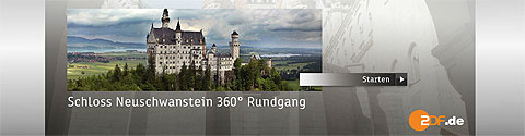 Bild: ZDF mediathek - Link zum Rundgang durch Schloss Neuschwanstein
