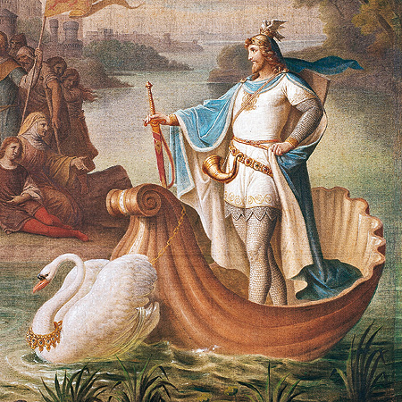Image: "Arrivée de Lohengrin", peinture murale