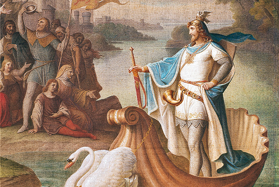 Image: "Arrivée de Lohengrin", peinture murale