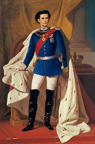 Picture: King Ludwig II, painting by F. v. Piloty, 1865