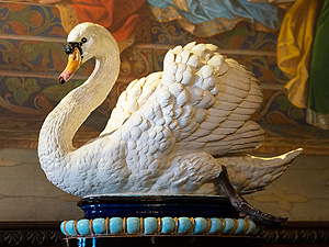 Picture: Majolika swan, Neuschwanstein Castle